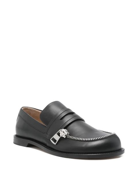 JW Anderson zip-detail penny loafers - Black - zdjęcie produktu nr 2