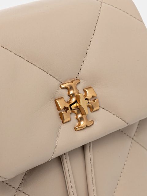 Tory Burch plecak skórzany Kira Diamond damski kolor beżowy mały gładki 170485-250