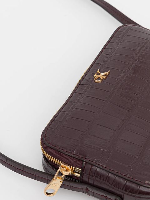 Calvin Klein torebka kolor bordowy LV04F3285G