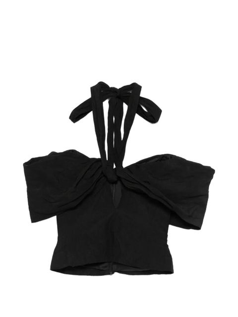 Magda Butrym tie-neck blouse - Black - zdjęcie produktu nr 1