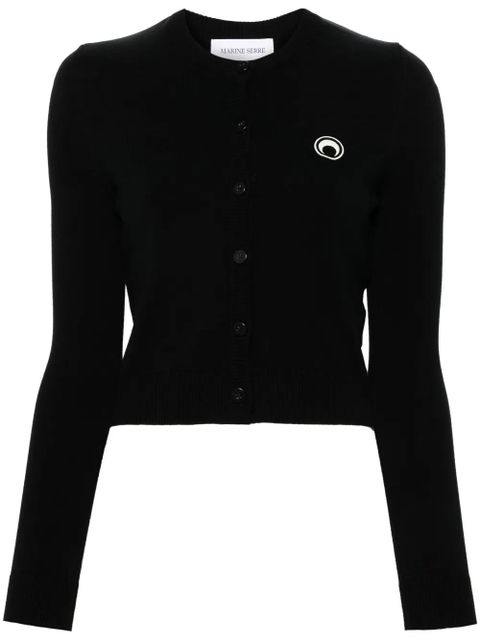 Marine Serre Core Knit cardigan - Black - zdjęcie produktu nr 1
