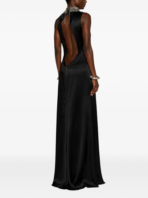 Alexander McQueen mock-neck sleeveless maxi dress - Black
