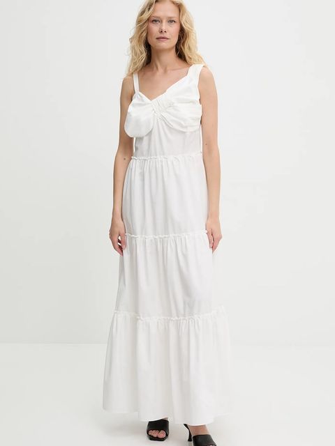 Answear.LAB sukienka kolor biały maxi rozkloszowana - zdjęcie produktu nr 1