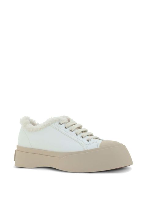 Marni Pablo lace-up shearling-trim sneakers - White - zdjęcie produktu nr 2