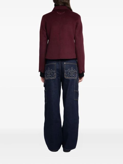 Zadig&Voltaire Liam button-fastening cropped jacket - Red