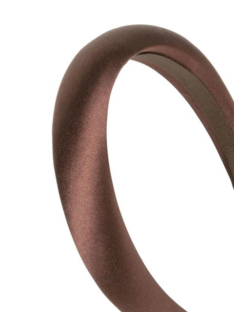 Jennifer Behr Tori satin headband - Brown