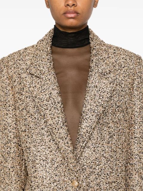 Alessandra Rich lurex tweed blazer - Black