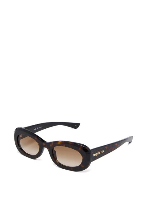 Alexander McQueen oval-frame sunglasses - Brown - zdjęcie produktu nr 2