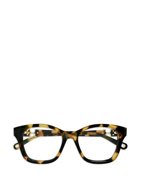 Chloé Eyewear havana geometric glasses - Brown - zdjęcie produktu nr 1