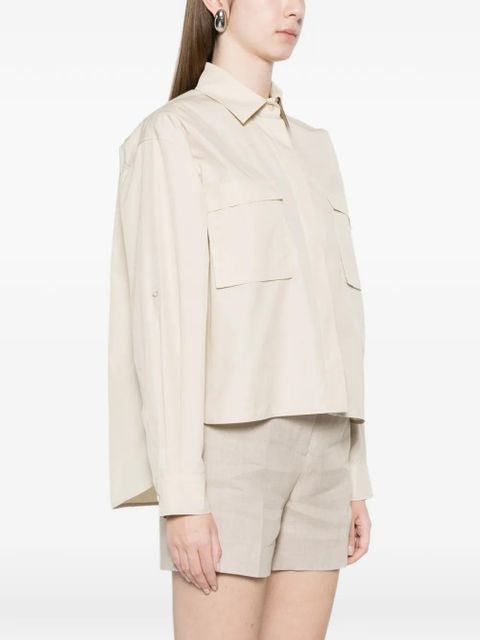 Max Mara cargo-pockets shirt - Neutrals