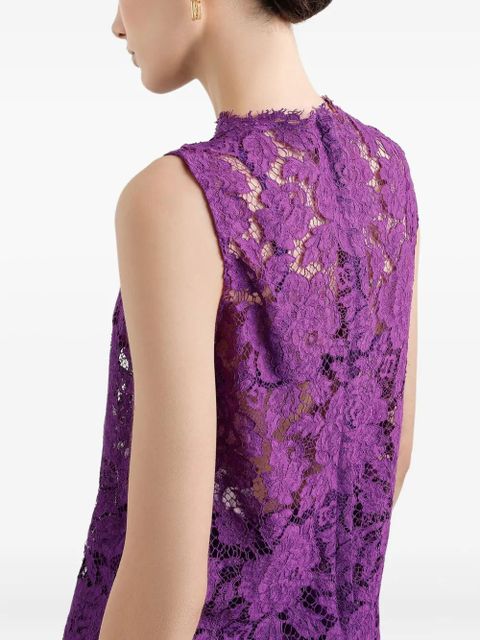 Dolce & Gabbana DNA lace-detailing top - Purple