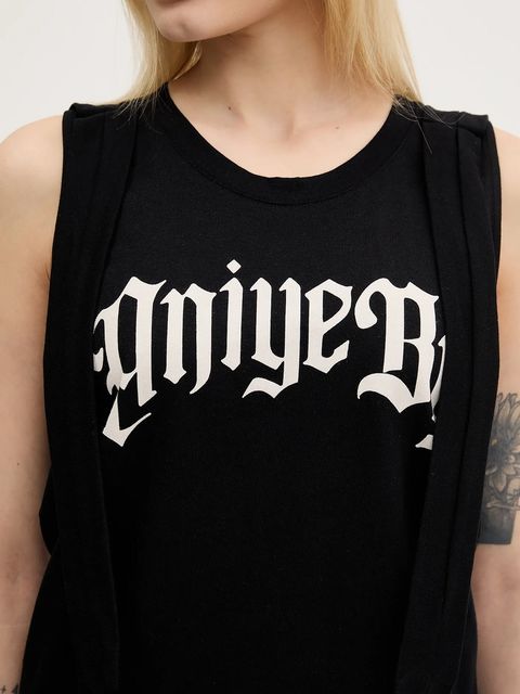 Aniye By top bawełniany kolor czarny 185652
