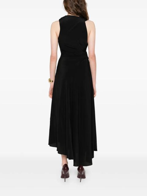 Victoria Beckham asymmetric silk dress - Black