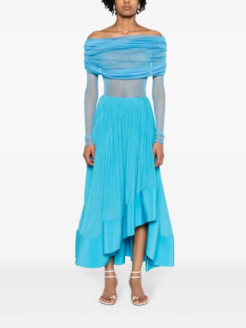 Lanvin asymmetric charmeuse maxi skirt - Blue - zdjęcie produktu nr 2