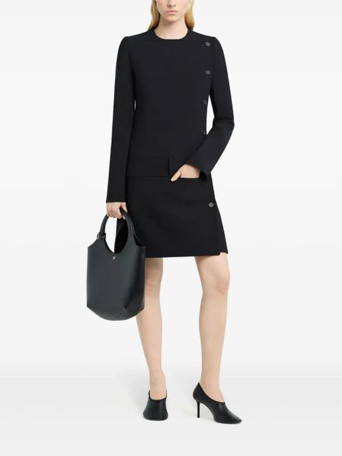 Courrèges Oblique Heritage coat - Black - zdjęcie produktu nr 2