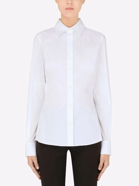 Dolce & Gabbana button-up poplin shirt - White