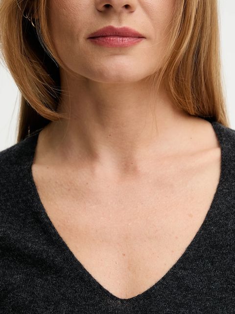 United Colors of Benetton sweter wełniany damski kolor szary lekki 1002D401Y