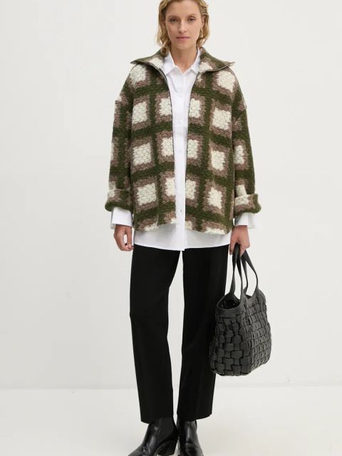 Samsoe Samsoe kurtka wełniana przejściowa oversize