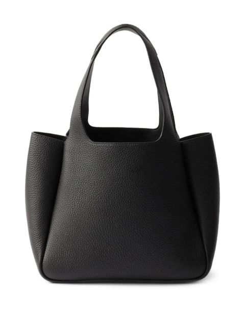 Prada small leather tote bag - Black - zdjęcie produktu nr 2
