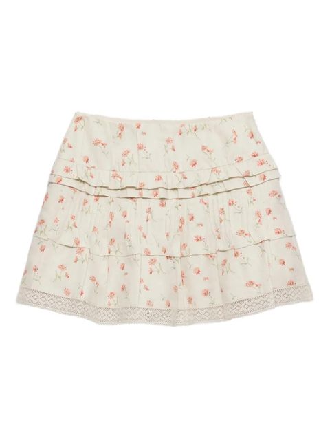Prada floral-print skirt - Neutrals - zdjęcie produktu nr 1