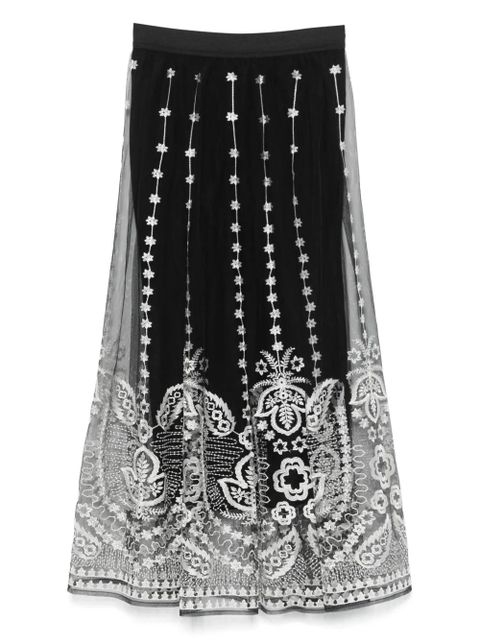 Maje lace-detail maxi skirt - Black - zdjęcie produktu nr 1