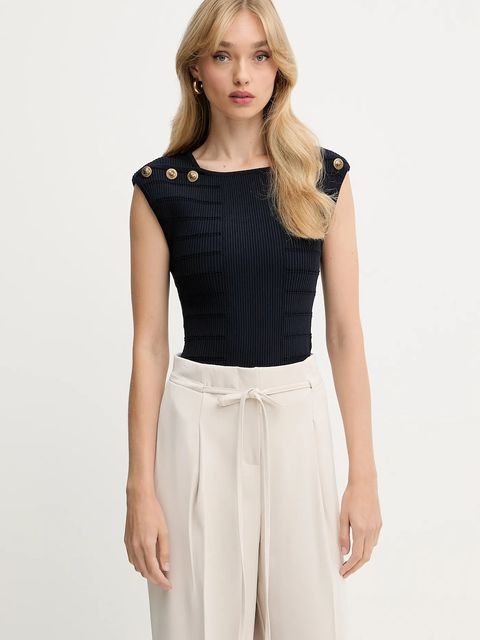 Guess top EVANGELINE damska kolor granatowy gładka W5YR12 Z0130 - zdjęcie produktu nr 1