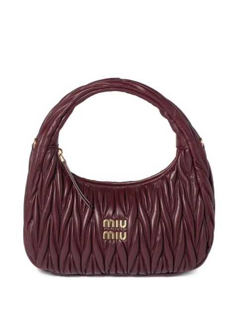 Miu Miu Wander leather tote bag - Red - zdjęcie produktu nr 1