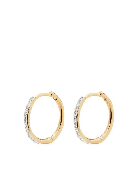 Monica Vinader 18kt gold vermeil Riva Wave hoop diamond earrings - zdjęcie produktu nr 1