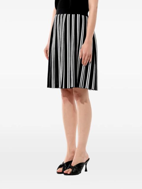 Balenciaga striped pleat skirt - Black