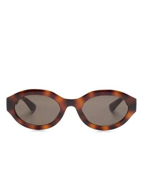 Gucci Eyewear oval-frame sunglasses - Brown - zdjęcie produktu nr 1