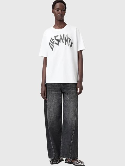 AllSaints t-shirt bawełniany damski kolor biały W145JD