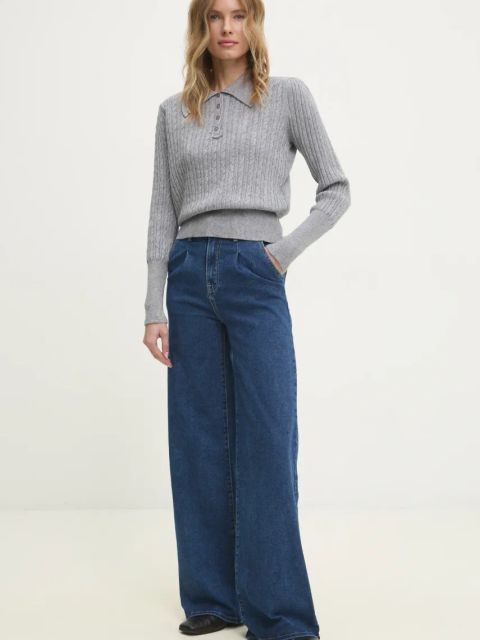 Answear.LAB sweter damski kolor szary lekki