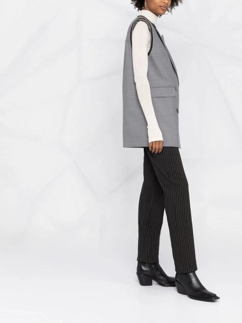 Alexander McQueen peak lapels double-breasted vest - Grey