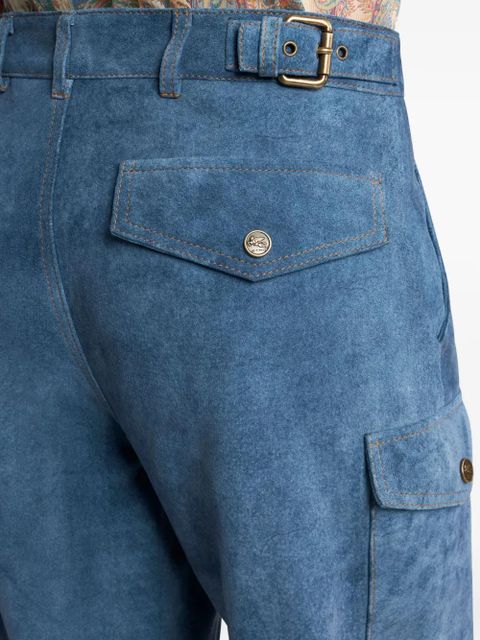 ETRO denim-effect drawstring-detail trousers - Blue