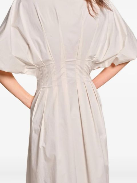 Johanna Ortiz Endless Spring bow-button dress - Neutrals