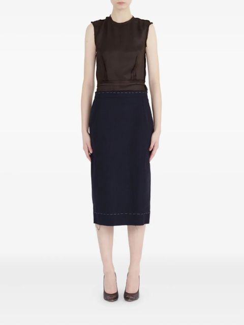 Maison Margiela panelled midi dress - Blue - zdjęcie produktu nr 2
