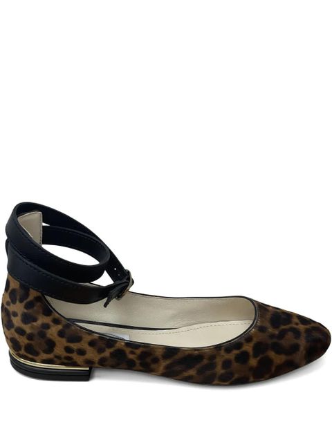 Tod's ankle-strap pony-effect ballet flats - Brown - zdjęcie produktu nr 1