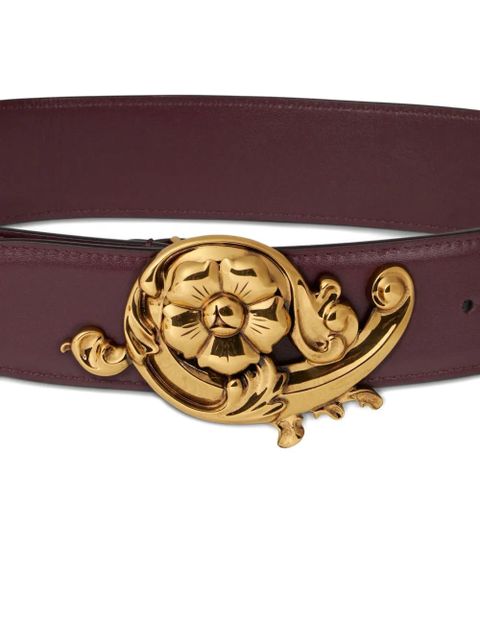 ETRO floral-buckle leather belt - Red - zdjęcie produktu nr 2