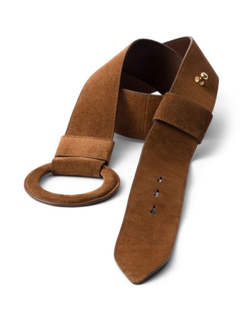 Prada buckle-fastening suede belt - Brown - zdjęcie produktu nr 2