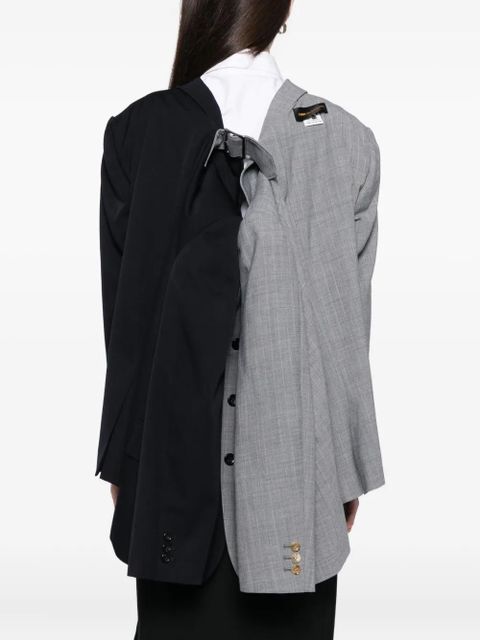 Comme Des Garçons checked jacket - Grey