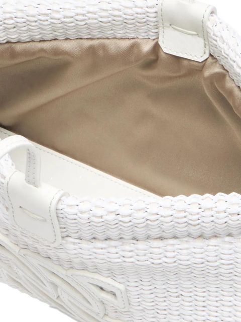 Casadei Amalfi woven shoulder bag - White