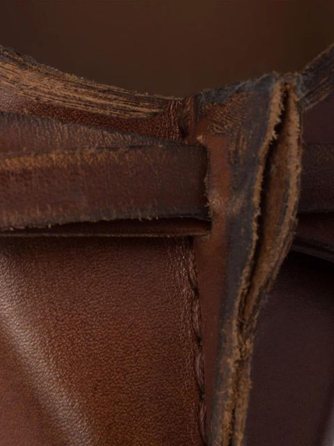 Prada 55 mm Antiqued leather pointed-toe pumps - Brown