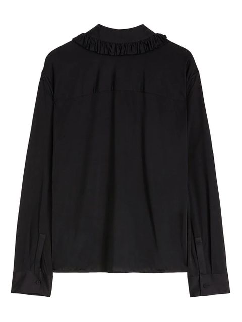 Jil Sander ruffle-collar shirt - Black