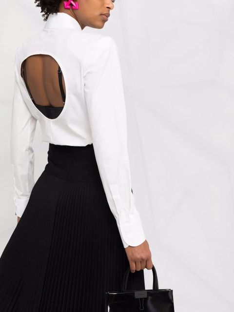 Off-White logo plaque cut-out shirt