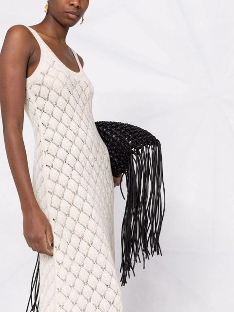 Chloé shell-knit cashmere dress - White