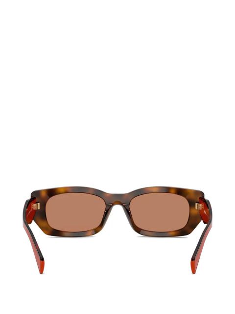 Prada Eyewear geometric-frame sunglasses - Brown