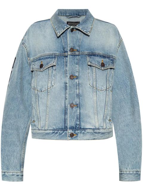 Balenciaga washed denim jacket - Blue - zdjęcie produktu nr 1