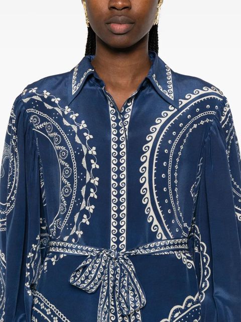 ALEMAIS Ocean midi dress - Blue