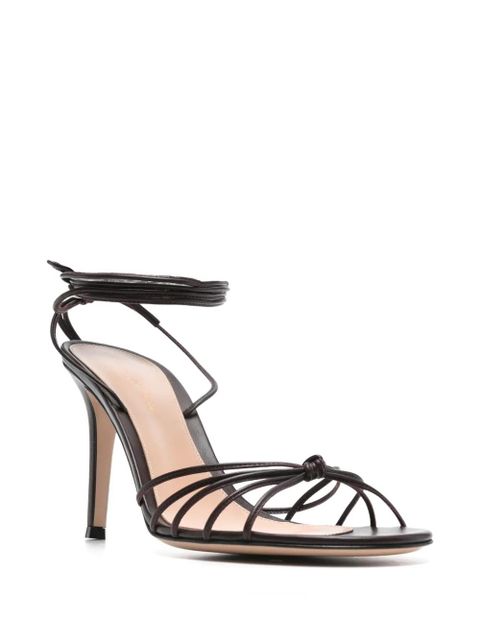 Gianvito Rossi 85mm strappy leather sandals - Brown - zdjęcie produktu nr 2