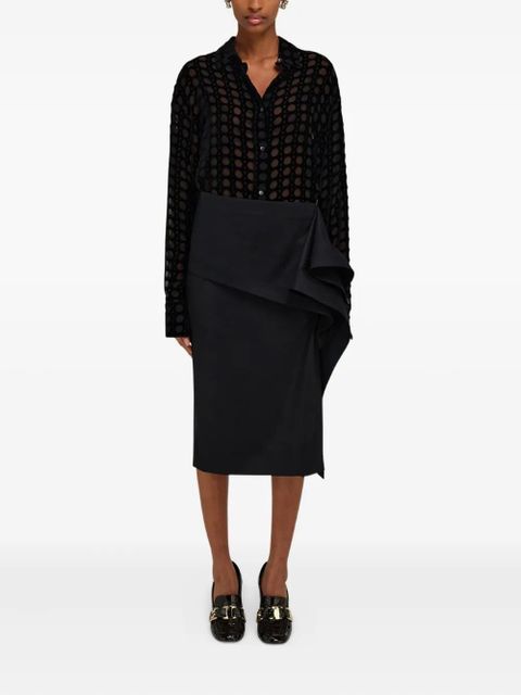 Ferragamo asymmetric skirt - Black - zdjęcie produktu nr 2